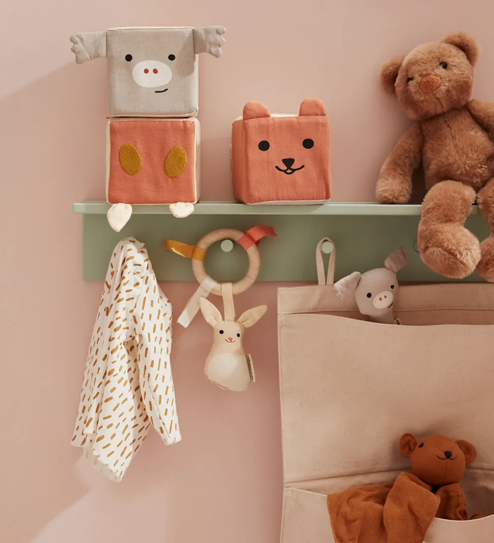 Kids Concept Bamser - 3 Stk. - 9x9 cm - Play Cubes Textile