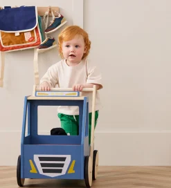 Kids Concept Gåvogn - Træ - Lastbil - Aiden - Blå
