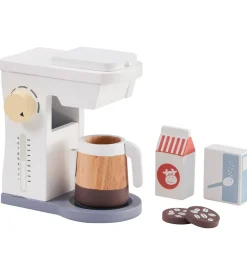 Kids Concept Kaffemaskine m. Tilbehør - Træ - Hvid