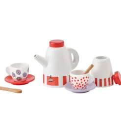 Kids Concept Kaffestel - Træ - Hvid/Rød m. Mumitrolde