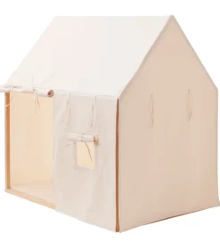 Kids Concept Legetelt - Hus - 110x84 cm - Naturhvid