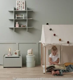 Kids Concept Legetelt - Hus - 110x84 cm - Naturhvid