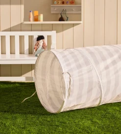 Kids Concept Legetunnel - 180 cm - Grå Striber
