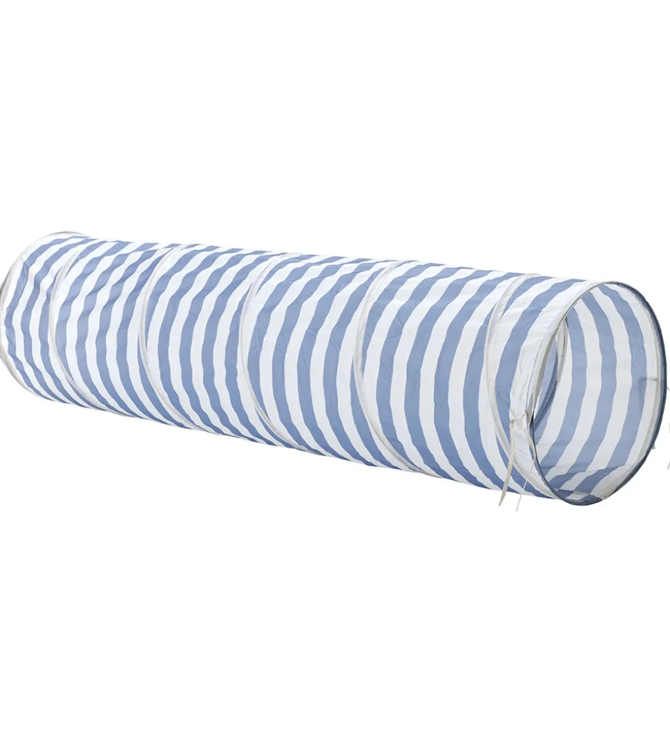 Kids Concept Legetunnel - 180 cm - Blå Striber