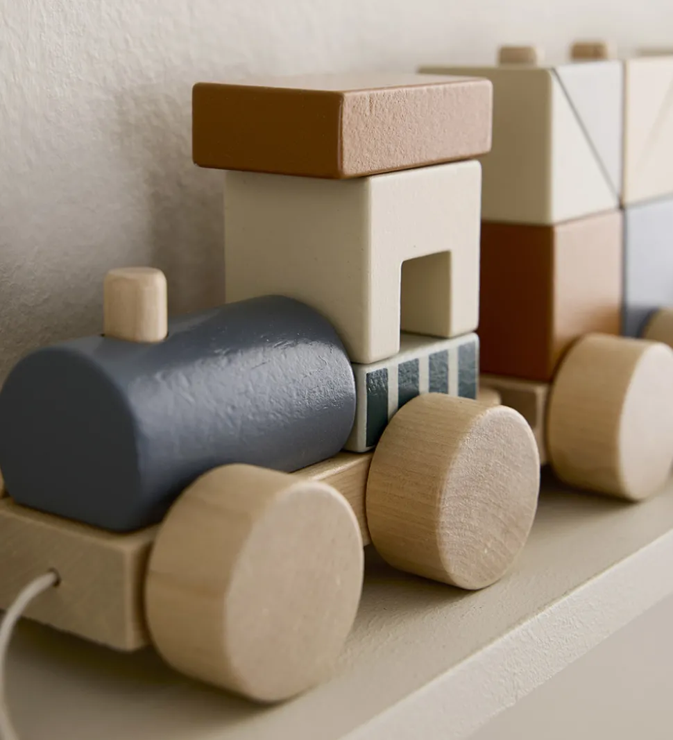 Kids Concept Tog m. Klodser - 38 cm - Træ