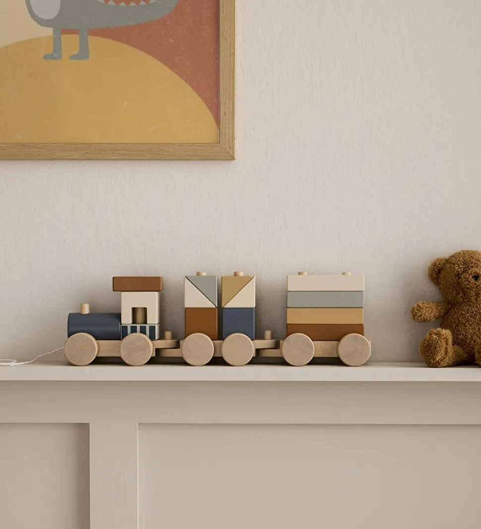 Kids Concept Tog m. Klodser - 38 cm - Træ