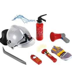 Klein Brandmandssæt - Lys og Vandsprøjt - 7 Stk. - Rød