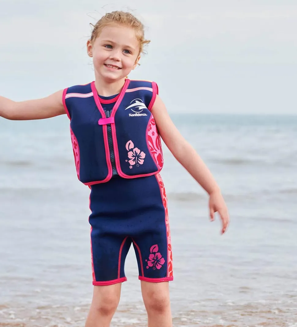 Konfidence Svømmevest - Original - Navy Hibiscus