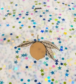 Konges Sløjd Hoppebold m. Håndtag - Glitter - Lemon - 50 cm