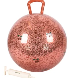 Konges Sløjd Hoppebold m. Håndtag - Glitter - Cherry - 50 cm