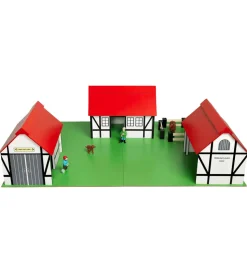 Krea Bondegård - Træ - 77x53 cm - Hvid/Rød