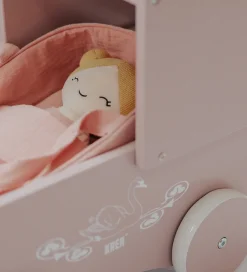 Krea Dukkevogn - Træ - Rose