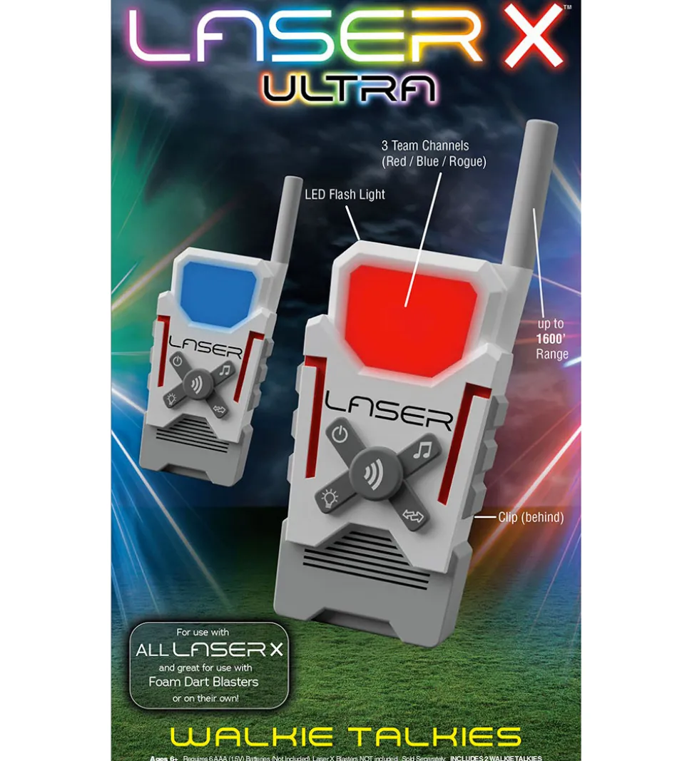 Laser X - Walkie Talkies - Hvid/Grå
