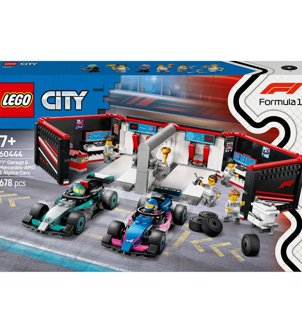 LEGO® City - F1® Garage: Mercedes-AMG og Alp... 60444 - 678 Dele