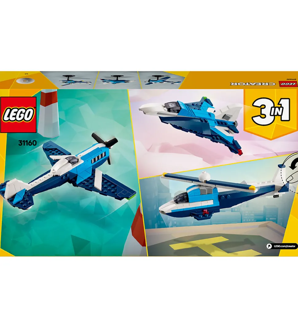 LEGO® Creator - Luftfarttøjer: Racerfly 31160 - 3-i-1 - 178 Dele