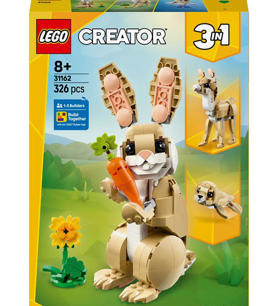 LEGO® Creator - Sød Kanin 31162 - 3-i-1 - 326 Dele