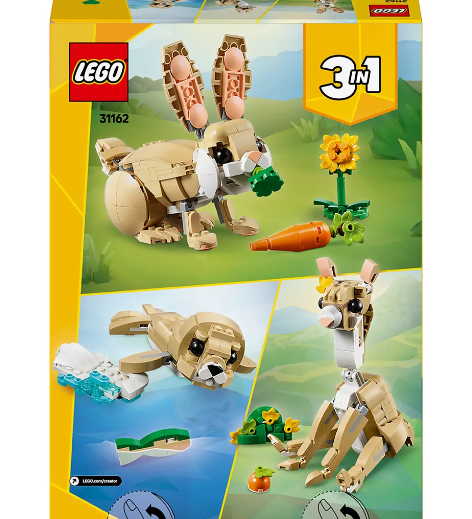 LEGO® Creator - Sød Kanin 31162 - 3-i-1 - 326 Dele