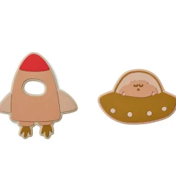 Liewood Bidelegetøj - Silikone - 2-pak - Gia - Space Rose Multi