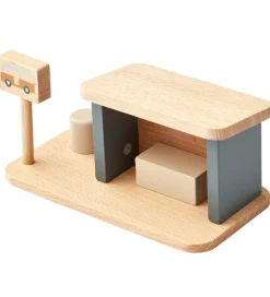 Liewood Trælegetøj - Busstoppested - Village - Whale Blue Mix