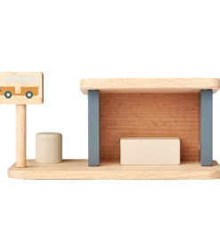 Liewood Trælegetøj - Busstoppested - Village - Whale Blue Mix