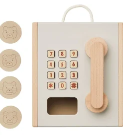 Liewood Trælegetøj - Telefon - Rufus - Oat/Sandy Mix