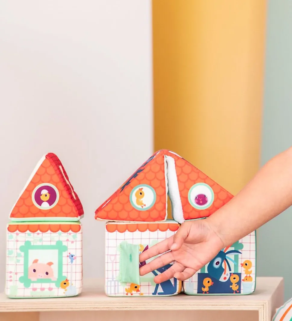 Lilliputiens Stableklodser - Farm House Stacking Cubes