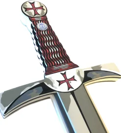 Liontouch Udklædning - Ridder-sværd - Grå m. Malteserkors