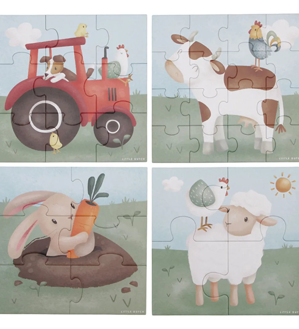Little Dutch Puslespil - 4-i-1 - Little Farm