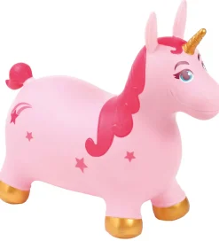 Ludi Hoppedyr - Enhjørning - Pink/Guld