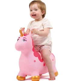 Ludi Hoppedyr - Enhjørning - Pink/Guld