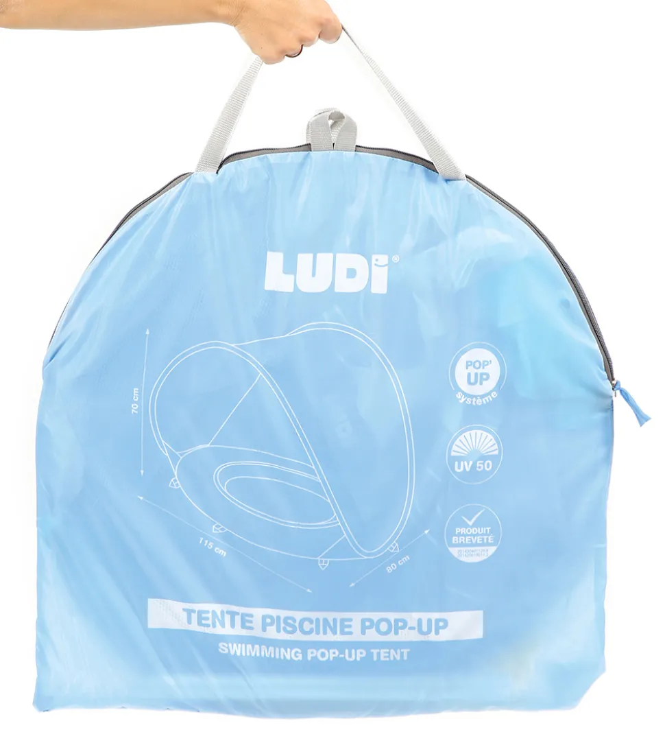 Ludi Skyggetelt - UV50 - 115x80 cm - Blå/Mint