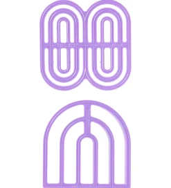 Lunch Punch Udstikkere - 2 stk. - Regnbuer