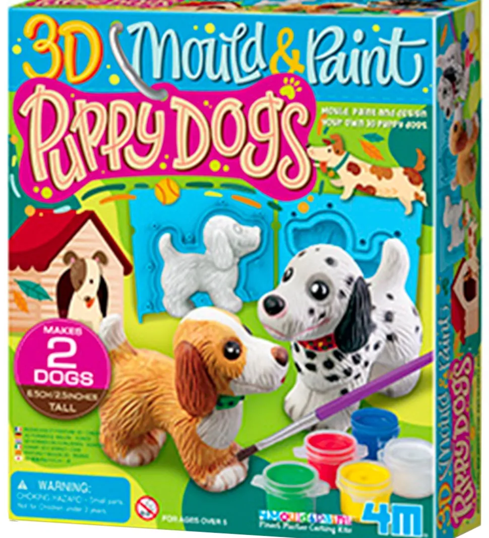 4M Støb & Mal - 3D Hvalpehunde