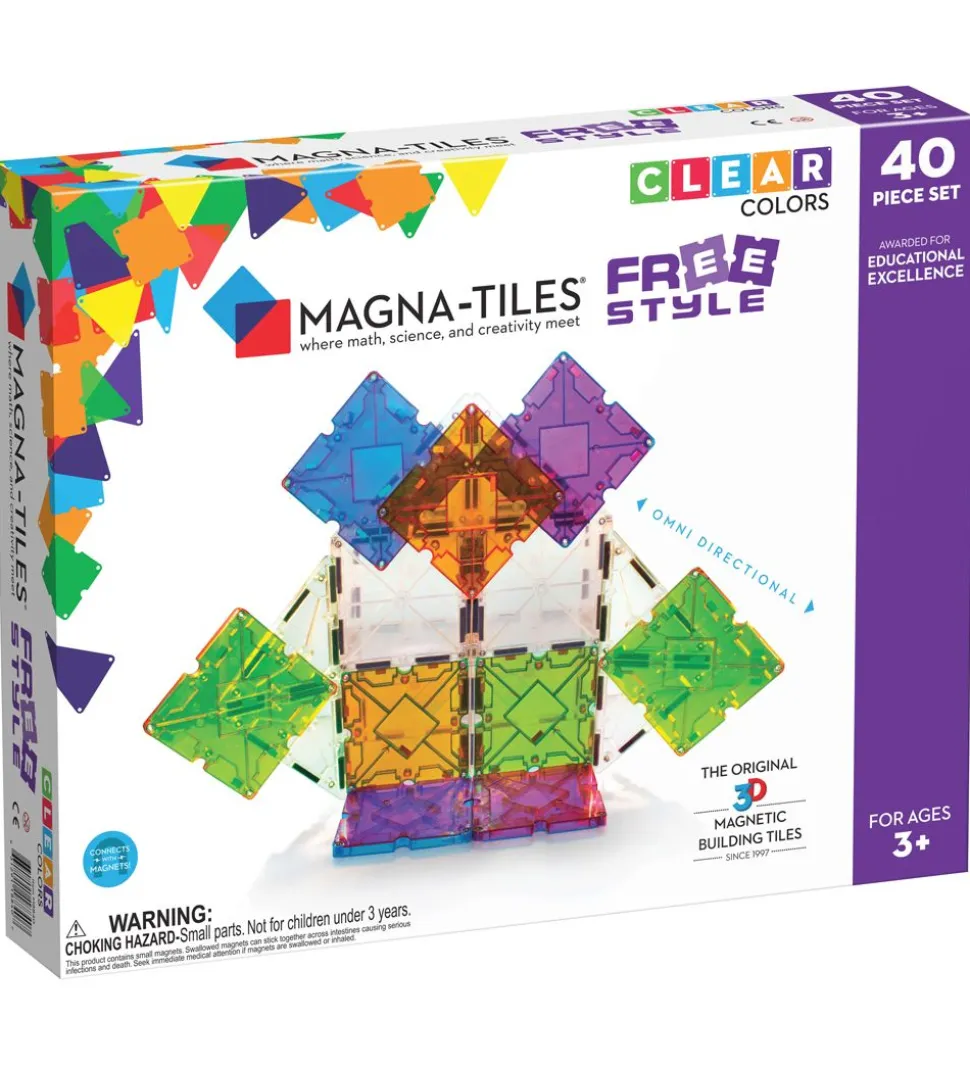 Magna-Tiles Magnetsæt - 40 Dele - FreeStyle