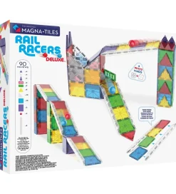 Magna-Tiles Magnetsæt - 90 Dele - Rail Racer + MicroMAGS