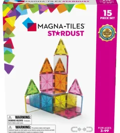 Magna-Tiles Magnetsæt - 15 Dele - Stardust Glitter & Spejle