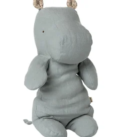 Maileg Bamse - Safari Friends - Flodhest - Medium - Blå/Grå