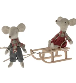 Maileg Dukketilbehør - Slæde - Træ - Mus