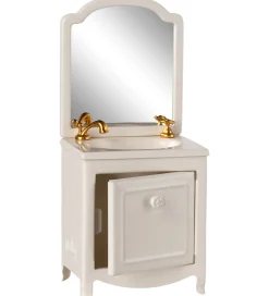 Maileg Miniature Baderumsmøbel - Mus - Råhvid