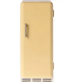 Maileg Miniature Køleskab - Kanin - Metal - Gul