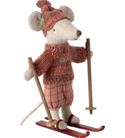 Maileg Vinter-mus m. Ski - Storesøster - Rose