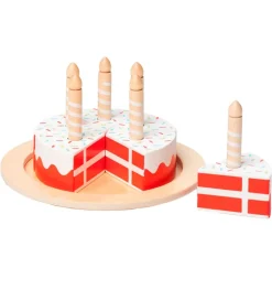 MaMaMeMo Legemad - Fødselsdagskage m. Danskflag - Træ