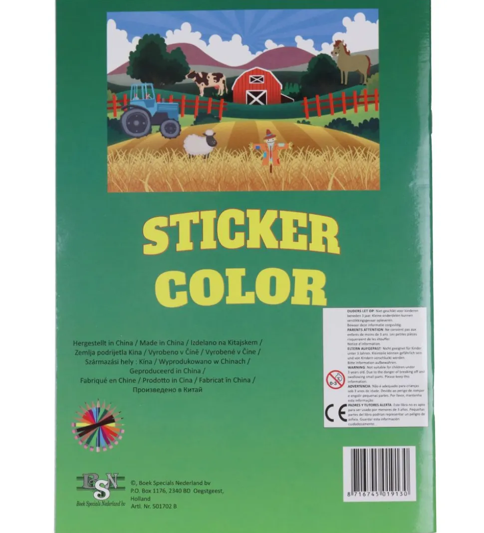 Megastar Malebog m. Klistermærker - 32 Sider - Bondegård