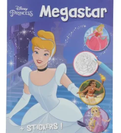 Megastar Malebog m. Klistermærker - 128 Sider - Disney Princess
