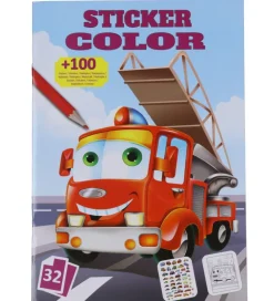 Megastar Malebog m. Klistermærker - 32 Sider - Biler