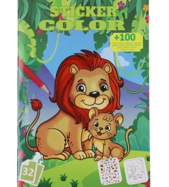 Megastar Malebog m. Klistermærker - 32 Sider - Dyr