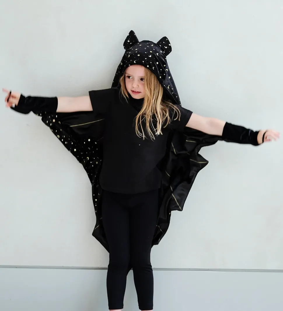 Mimi & Lula Kappe m. Hætte - Black Bat Halloween