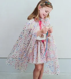 Mimi & Lula Tylskørt - Beige Rainbow Hearts