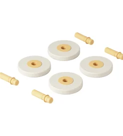 MODU 4 x Foam Wheels - 4-pak - Ø18 cm - Sand Grey/Honey Yellow