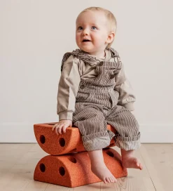 MODU Børneskammel - 4 Dele - Burnt Orange/Dusty Green